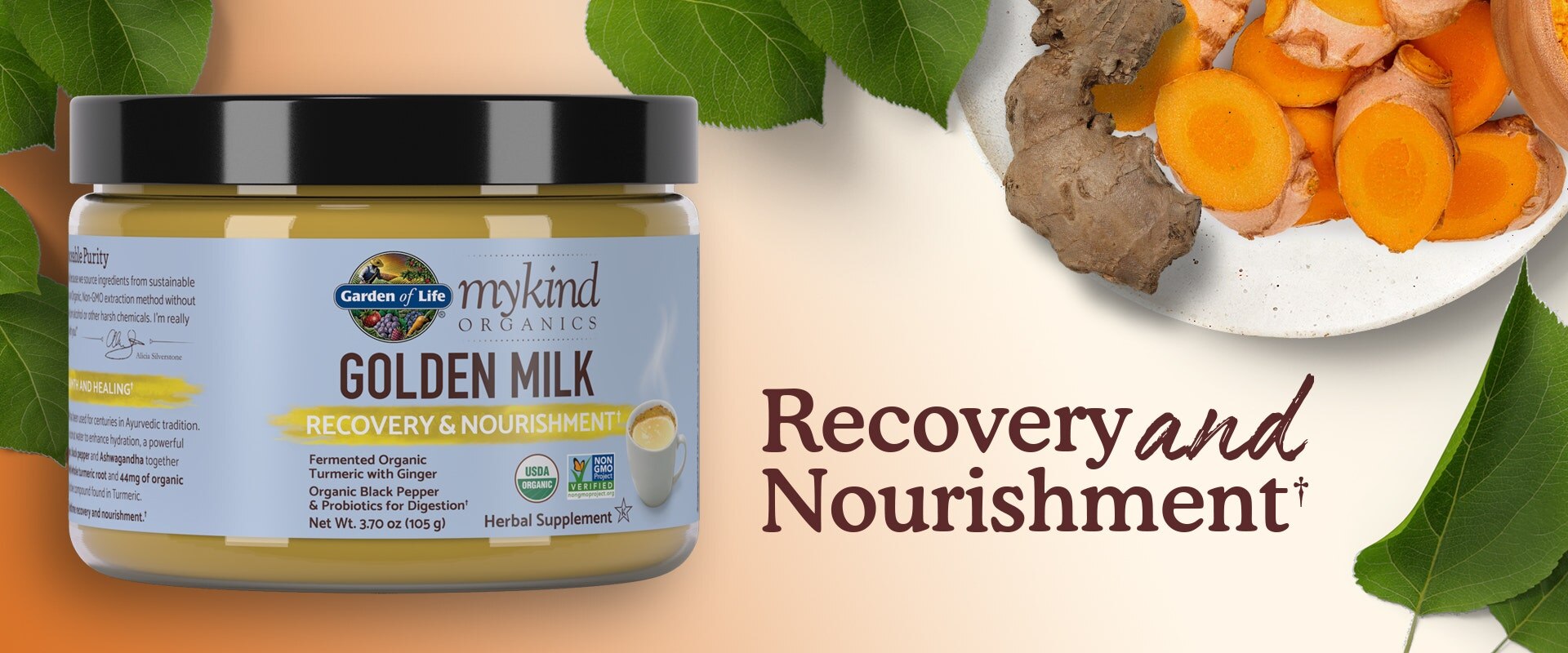 mykind herbals golden milk turmeric by garden of life