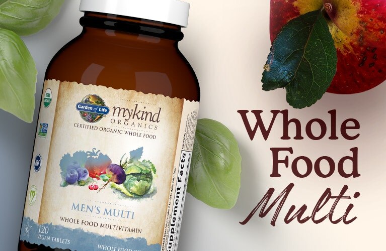 men's multi vitamin whole food mykind by garden of life