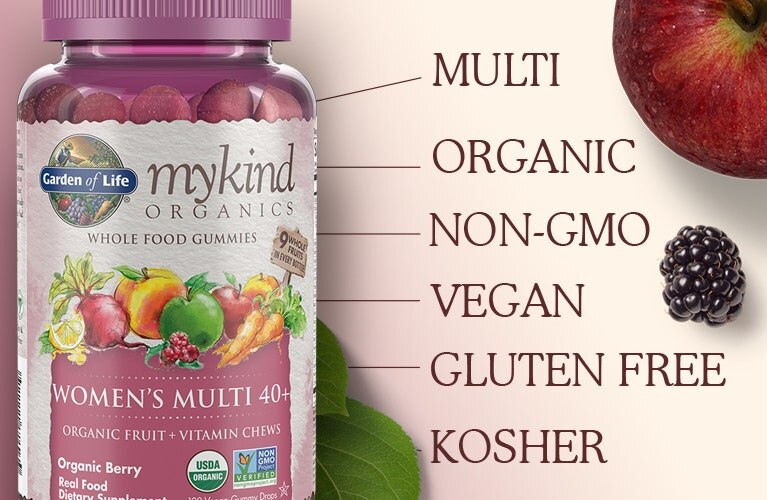 womens 40+ gummy multi vitamin mykind by garden of life