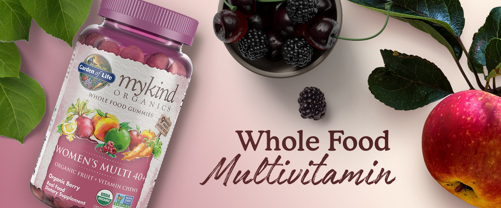 womens 40+ gummy multi vitamin mykind by garden of life