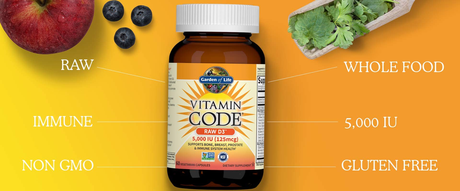 Vitamin D 5,000 IU by Garden of Life Vitamin Code