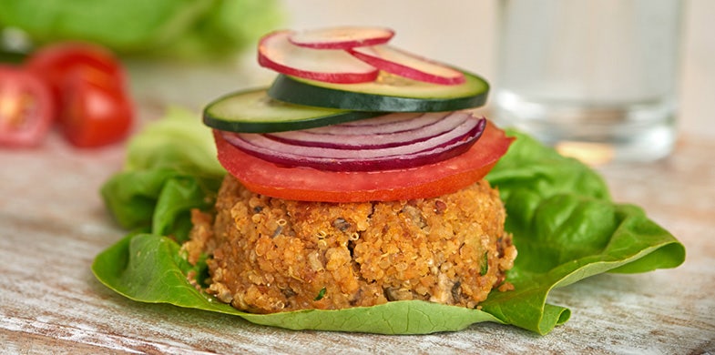 vegan quinoa burger