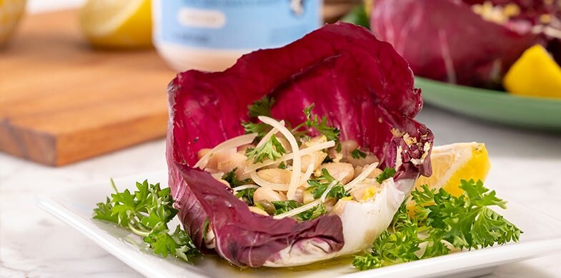 Radicchio Cups with Collagen Peptides