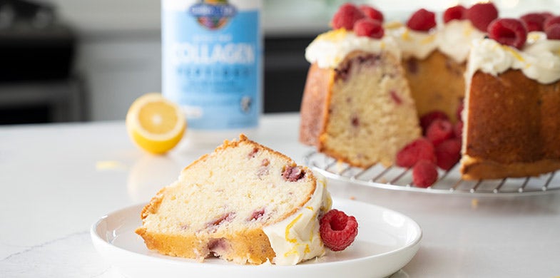 Raspberry Lemon Collagen Bundt Cake