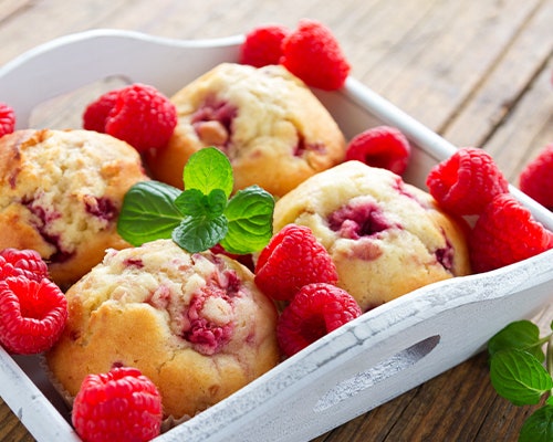 Raspberry Protein Muffins