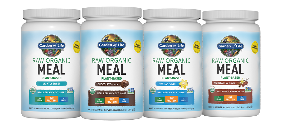 garden of life raw organic meal protein powders