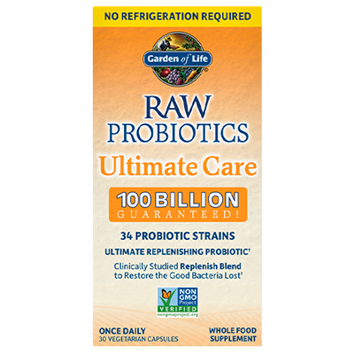 raw probiotics ultimate care vegetarian capsules 100 billion