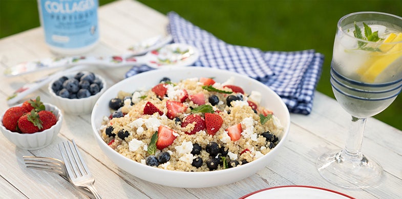 Red, White, and Blue Quinoa Salad